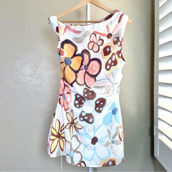 Commense Floral One Shoulder Dress - Multicolor - Picture 4 of 11